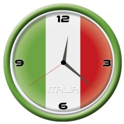 Orologio Italia da parete con bandiera diametro di 28 cm