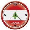 Orologio Libano da parete con bandiera diametro di 28 cm