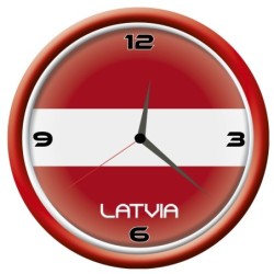 Orologio Lituania da parete con bandiera diametro di 28 cm