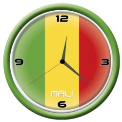Orologio Mali da parete con bandiera diametro di 28 cm
