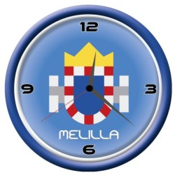 Orologio Melilla da parete con bandiera diametro di 28 cm