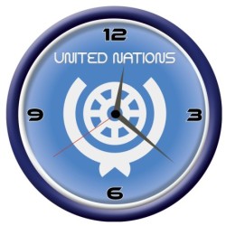 Orologio Nazioni Unite da parete con bandiera diametro di 28 cm