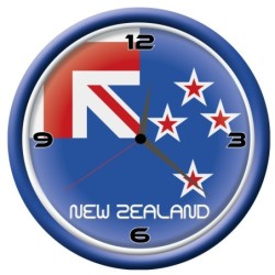 Orologio Nuova Zelanda da parete con bandiera diametro di 28 cm