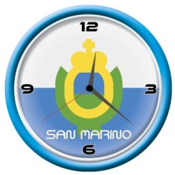 Orologio San Marino da parete con bandiera diametro di 28 cm