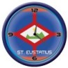 Orologio St. Eustatius da parete con bandiera diametro di 28 cm