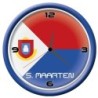 Orologio St. Maarten da parete con bandiera diametro di 28 cm