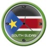 Orologio Sud Sudan da parete con bandiera diametro di 28 cm