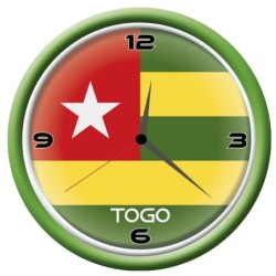 Orologio Togo da parete con bandiera diametro di 28 cm