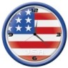 Orologio U.S.A. da parete con bandiera diametro di 28 cm