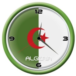 Orologio Algeria da parete con bandiera diametro di 28 cm