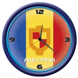 Orologio Andorra da parete con bandiera1 diametro di 28 cm