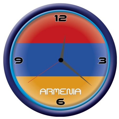 Orologio Armenia da parete con bandiera diametro di 28 cm