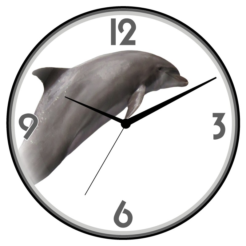 Orologio da parete delfino animali cani gatti uccelli cavalli diametro 28 n.167