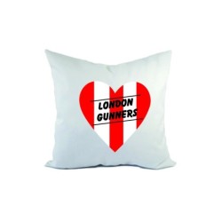 Cuscino divano letto cuore strisce LONDON GUNNERS  formato 40x40 in poliestere