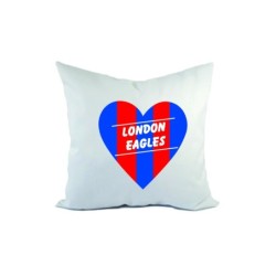 Cuscino divano letto cuore strisce LONDON EAGLES  formato 40x40 in poliestere