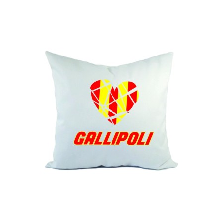 Cuscino divano letto bianco cuore spezzato Gallipoli  formato 40x40 in poliestere