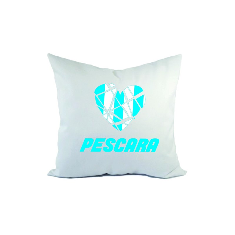 Cuscino divano letto bianco cuore spezzato Pescara  formato 40x40 in poliestere