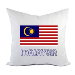 Cuscino divano letto Malaysia bandiera federa e imbottitura 40x40 cm in poliestere