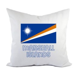 Cuscino divano letto Marshall Island bandiera federa e imbottitura 40x40 cm in poliestere