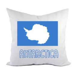 Cuscino divano letto Antarctica bandiera federa e imbottitura 40x40 cm in poliestere