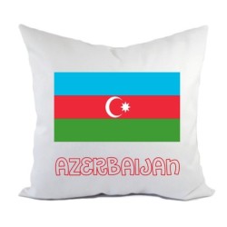 Cuscino divano letto Azerbaijan bandiera federa e imbottitura 40x40 cm in poliestere