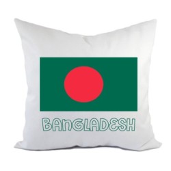 Cuscino divano letto Bangladesh bandiera federa e imbottitura 40x40 cm in poliestere