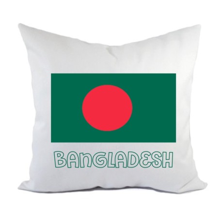 Cuscino divano letto Bangladesh bandiera federa e imbottitura 40x40 cm in poliestere