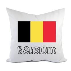 Cuscino divano letto Belgio bandiera federa e imbottitura 40x40 cm in poliestere