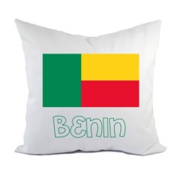 Cuscino divano letto Benin bandiera federa e imbottitura 40x40 cm in poliestere