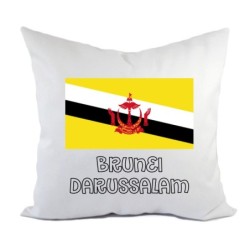 Cuscino divano letto Brunei Darussalam bandiera federa e imbottitura 40x40 cm in poliestere