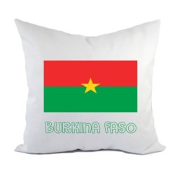 Cuscino divano letto Burkina Faso bandiera federa e imbottitura 40x40 cm in poliestere