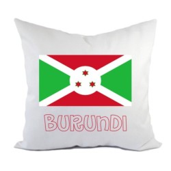 Cuscino divano letto Burundi bandiera federa e imbottitura 40x40 cm in poliestere