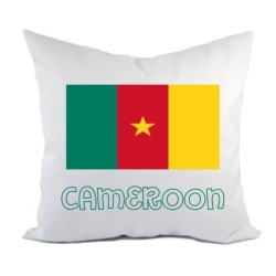 Cuscino divano letto Cameroon bandiera federa e imbottitura 40x40 cm in poliestere