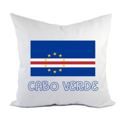 Cuscino divano letto Capo Verde bandiera federa e imbottitura 40x40 cm in poliestere