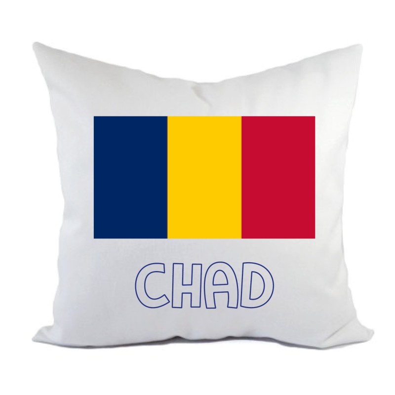 Cuscino divano letto Chad bandiera federa e imbottitura 40x40 cm