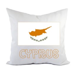 Cuscino divano letto Cipro bandiera federa e imbottitura 40x40 cm in poliestere