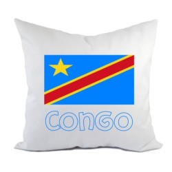 Cuscino divano letto Congo bandiera federa e imbottitura 40x40 cm in poliestere