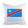 Cuscino divano letto Congo bandiera federa e imbottitura 40x40 cm in poliestere