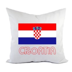 Cuscino divano letto Croazia bandiera federa e imbottitura 40x40 cm in poliestere