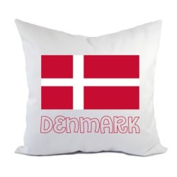 Cuscino divano letto Danimarca bandiera federa e imbottitura 40x40 cm in poliestere
