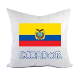 Cuscino divano letto Ecuador bandiera federa e imbottitura 40x40 cm in poliestere