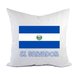 Cuscino divano letto El Salvador bandiera federa e imbottitura 40x40 cm in poliestere