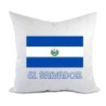 Cuscino divano letto El Salvador bandiera federa e imbottitura 40x40 cm in poliestere