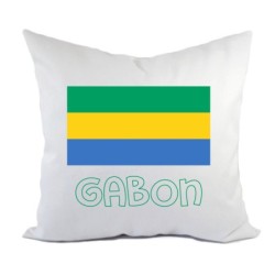Cuscino divano letto Gabon bandiera federa e imbottitura 40x40 cm in poliestere