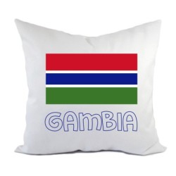Cuscino divano letto Gambia bandiera federa e imbottitura 40x40 cm in poliestere