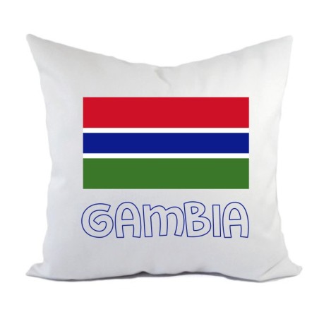 Cuscino divano letto Gambia bandiera federa e imbottitura 40x40 cm in poliestere