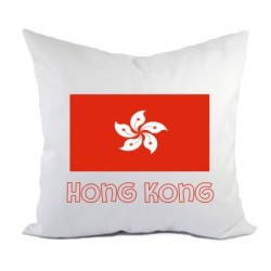 Cuscino divano letto Hong Kong bandiera federa e imbottitura 40x40 cm in poliestere