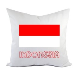 Cuscino divano letto Indonesia bandiera federa e imbottitura 40x40 cm in poliestere