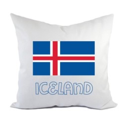 Cuscino divano letto Islanda bandiera federa e imbottitura 40x40 cm in poliestere