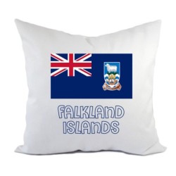 Cuscino divano letto Isole Falkland bandiera federa e imbottitura 40x40 cm in poliestere